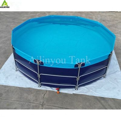 Recirculating Aquaculture System Foldable PVC Aquaculture Fish Pond Fish Farming Tanks for Shrimp Fish Raising