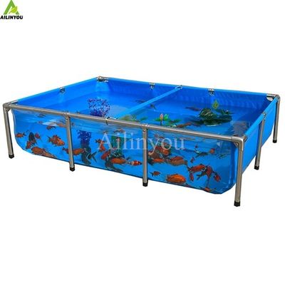 Customized canvas tarpaulin coated pvc light weight  koi pond collapsible water tank