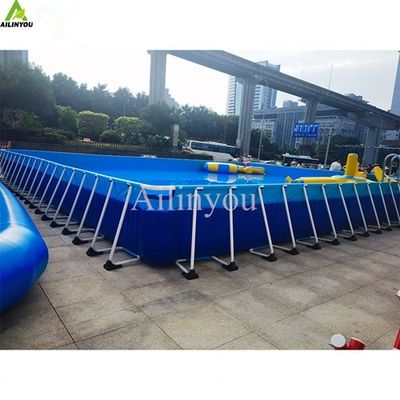 Factory Supply  Metal Frame Rectangular Above Ground Water Storage Pool for water treatment