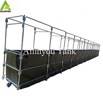 Ras fish farming equipment durable foldable PVC/TPU Canvas fish tank