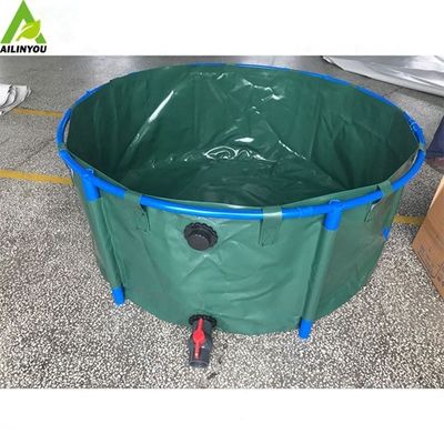 Metal Frame Foldable Pvc Fish Water Tank Pvc Tarpaulin Circle Or Rectangular Fish Breeding Water Tank With Steel Frame