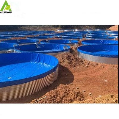 OEM Custom High Quality RAS Aquaculture System Large Circular PVC Galvanized Sheet Fish Farming Tanks