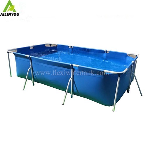 Hot Sale Inflable Rectangular Metal Frame Swimming Pool Indoor and Outdoor  Adult Plastic Swimming Pool