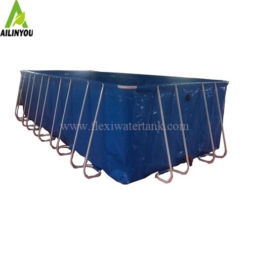 Ailinyou Factory Price Rectangular Above Ground Swimming Pool Folding Swimming Pool