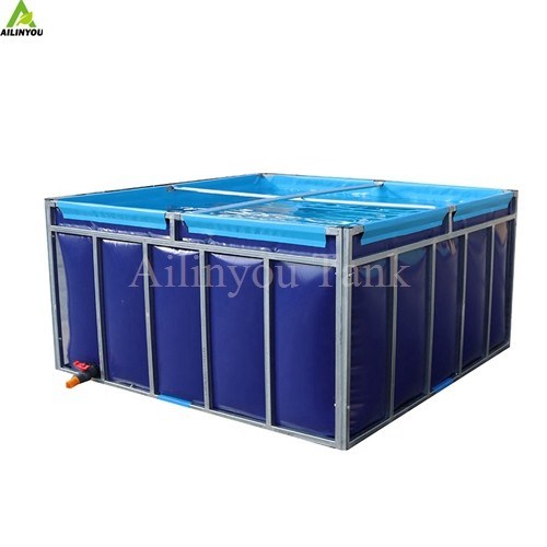 Customized Size Frame PVC Fish Farming Water Tank Aquaculture  fish farming tank