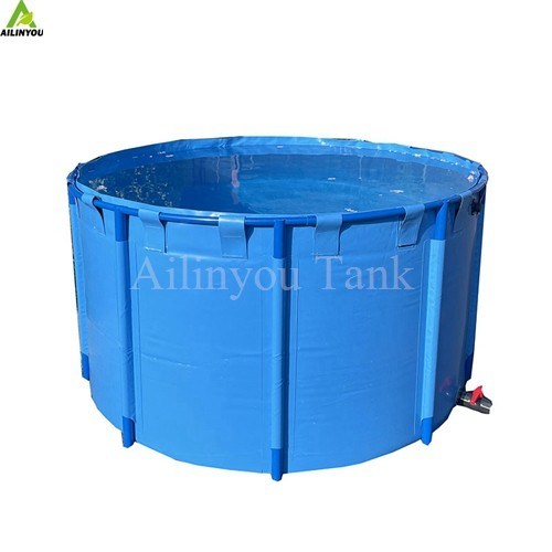 Ailinyou Aquaculture Equipment Pvc Canvas Fish Tank Farming Round Foldable PVC Tarpaulin Tank Aquaculture Fish Pond