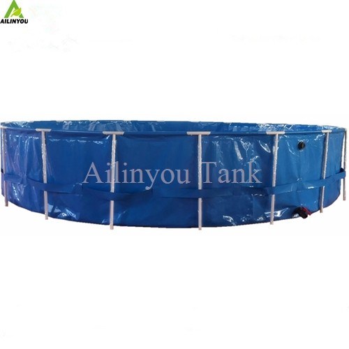 Hot-dip galvanized steel support PVC lined liner for tilapia farming professional fish tank