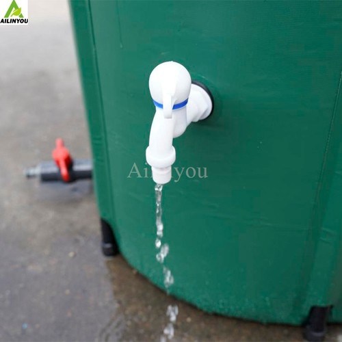 Portable 53 Gallon Rain Barrel Water Tank Collapsible Rainwater Collection System Storage Container