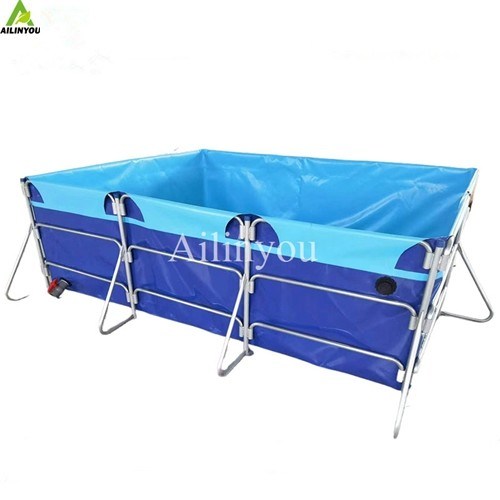 Recirculating Biofloc Aquaculture Tarpaulin Fish Pond Tank Equipment Fish Farming System Above Ground for Aquaculture