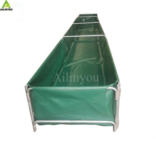 China Factory Hot Sale Hydroponic Growth System Foldable  Hydroponic Pool Tank with Galvanized steel pipe frame