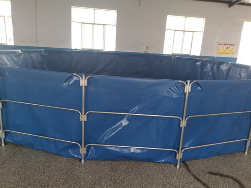 Lightweight and Durable PVC Fish Farming Tank for Easy Transportation with Galvanized steel pipe