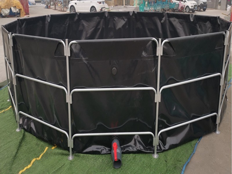 Lightweight and Durable PVC Fish Farming Tank for Easy Transportation with Galvanized steel pipe