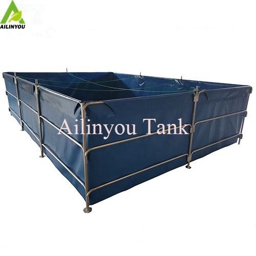 1000L~50000L Durable and  Portable PVC Tarpaulin Canvas Water Fish Farming Aquaculture tank