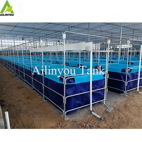 1000L~50000L Durable and  Portable PVC Tarpaulin Canvas Water Fish Farming Aquaculture tank