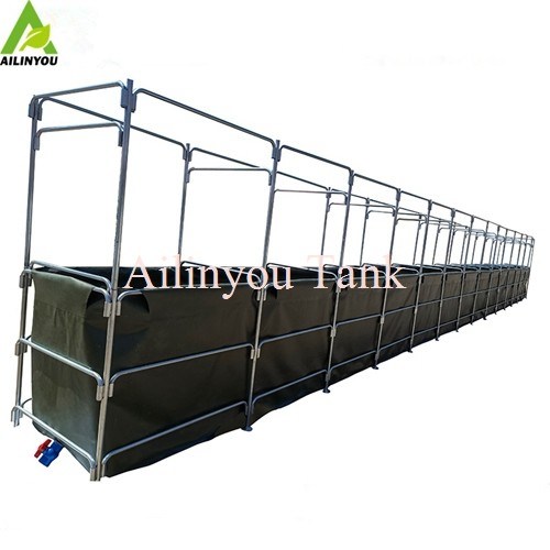 Ras fish farming equipment durable foldable PVC/TPU Canvas fish tank