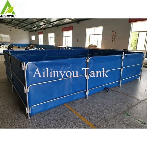 Ras fish farming equipment durable foldable PVC/TPU Canvas fish tank