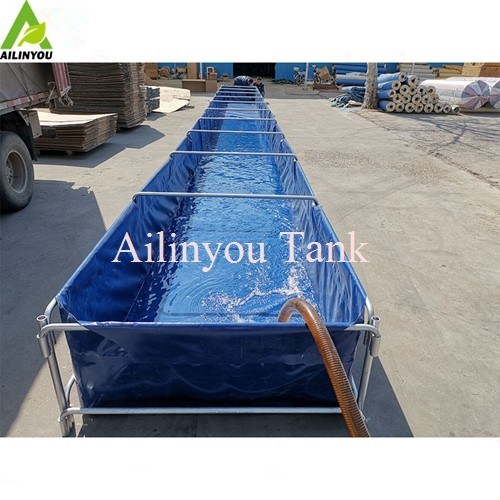 Ras fish farming equipment durable foldable PVC/TPU Canvas fish tank