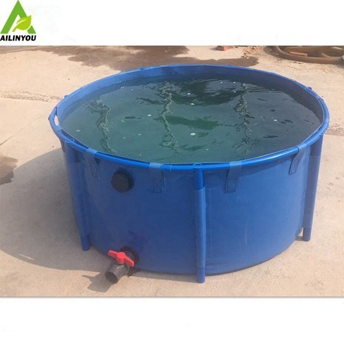 Hot Sale Flexible Fish Tank  and Fish Farming Tank  Plastic PVC Canvas Fish Farming Tank