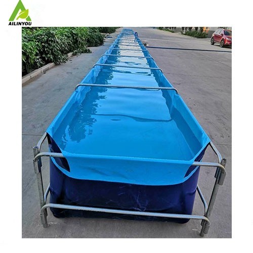 Plastic Fish Pond PVC Foldable Flexible Soft fish farming tanks fish ponds square plastic ponds