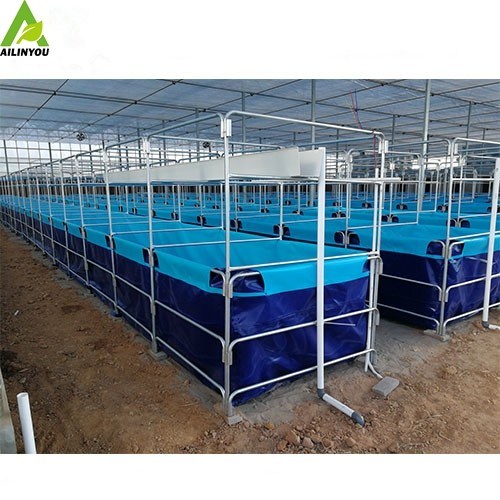 Hot Sale Collapsible PVC Tarpaulin Fish Farming Tanks Indoor Outdoor Biofloc Equipemnt Ponds for RAS Catfish  Tilapia Fa