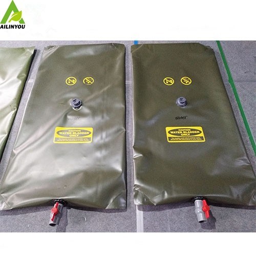 Cheap Price High Quality 500 Liter  PVC Tarpaulin Water Bladder  Tank for Water Storage Army Use