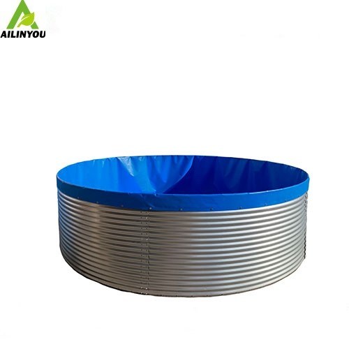 Circular Round Tank Fish Farm Domestic Aquaculture Irrigation Water Tanks Galvanized Steel Tanks